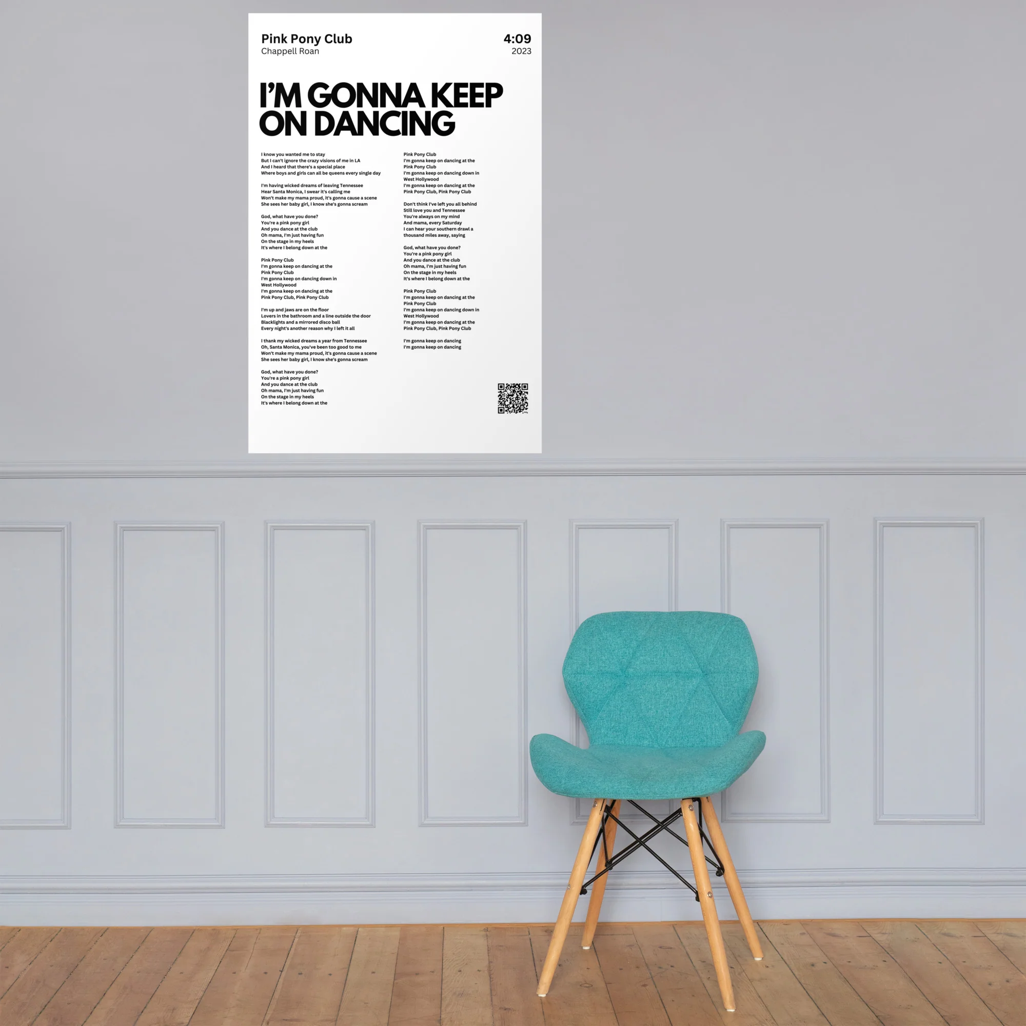 Chappell Roan - Pink Pony Club [Lyrics Poster] - Image 11