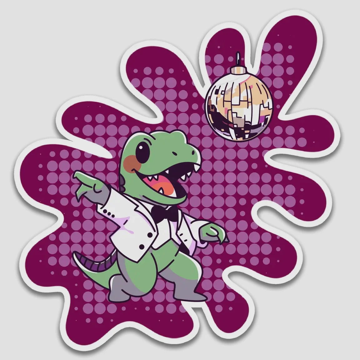 Dino Disco Sticker