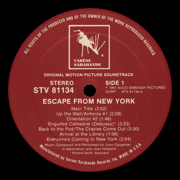 Escape From New York (1981) (Original Motion Picture Soundtrack) [Ultra Rare] - Image 2