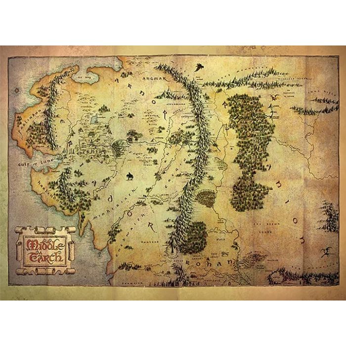 Lord of the Rings Middle Earth Map [Poster]