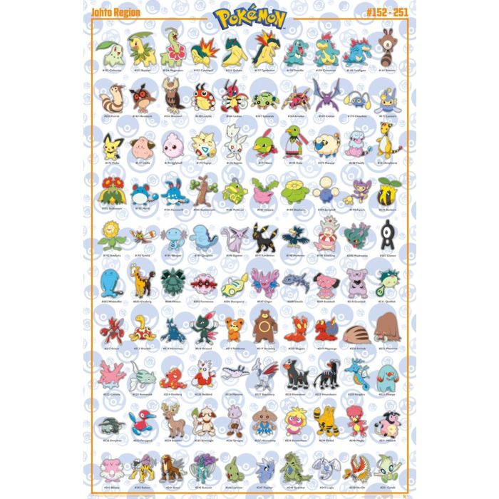 Pokemon - JOHTO [Poster]