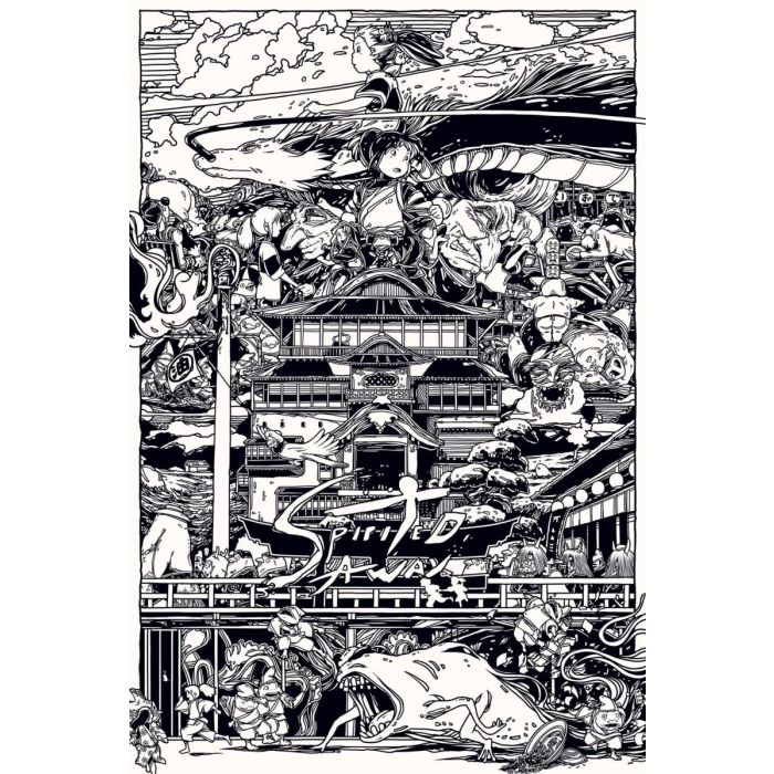 Spirited Away - Black & White [Poster]